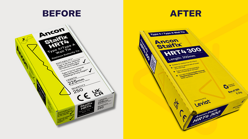 Ancon Staifix HRT4 Box of 250 - Before (left) and After (right)